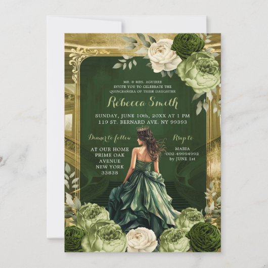 Koninklijk Grand Palace Sage & Hunter Groen Mis Qu Kaart (Voorkant)