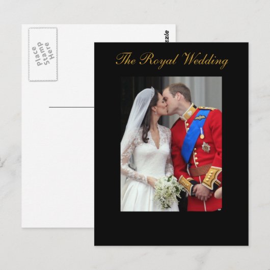 Koninklijk huwelijk prins William Kate Middleton Briefkaart (Voorkant / Achterkant)