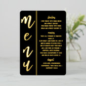 koninklijk huwelijksfolie menu kaart (Staand Voorkant)