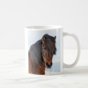 Koninklijk IJslands paard headshot Koffiemok
