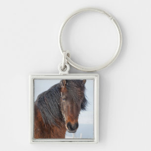Koninklijk IJslands paard portret Sleutelhanger