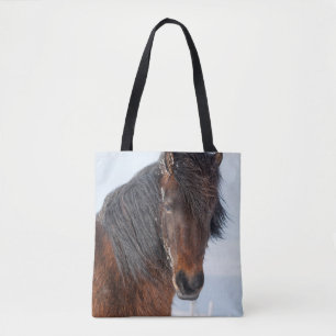 Koninklijk IJslands paard portret Tote Bag