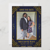 Koninklijk Indiaas Hindoe bruiloft Ganesha Logo Go Kaart (Achterkant)