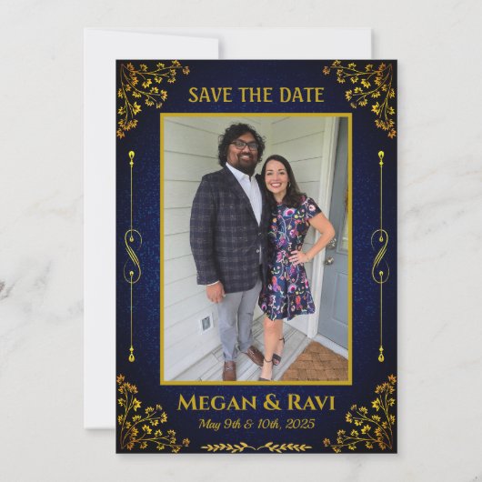 Koninklijk Indiaas Hindoe bruiloft Ganesha Logo Go Kaart (Achterkant)