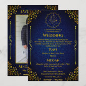 Koninklijk Indiaas Hindoe bruiloft Ganesha Logo Go Kaart (Voorkant / Achterkant)