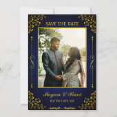 Koninklijk Indiaas Hindoe bruiloft Ganesha Logo Go Kaart (Achterkant)