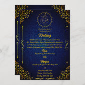 Koninklijk Indiaas Hindoe bruiloft Ganesha Logo Go Kaart (Voorkant / Achterkant)