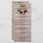 Koninklijk ivoor bloem bruidsprogramma programmakaart (Voorkant / Achterkant)