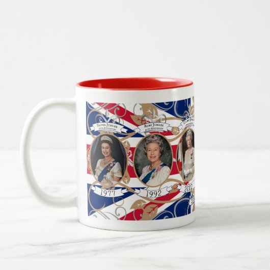 Koninklijk Jubileum Tribute Mok - Queen Elizabeth (Links)