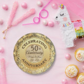 Koninklijk Jubileum van het Metallic Weddenschap v Papieren Bordje (Feest)