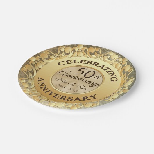 Koninklijk Jubileum van het Metallic Weddenschap v Papieren Bordje (Gekanteld)