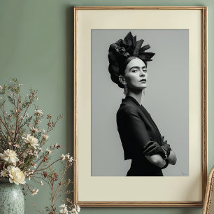 Koninklijk Kahlo monochroom portret Poster