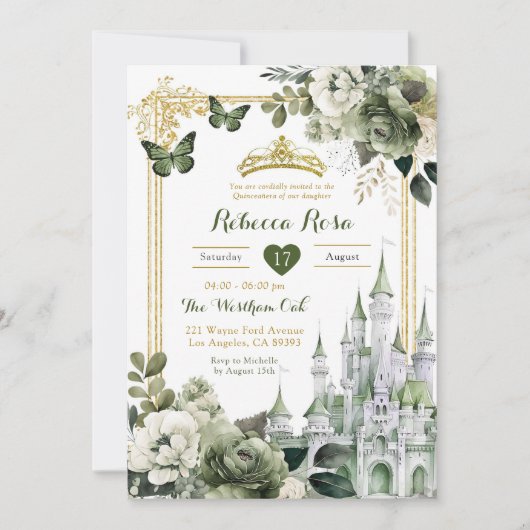 Koninklijk Kasteel Crown Sage Groene Koninklijke Q Kaart (Voorkant)