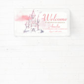 Koninklijk KASTEEL Kleine Prinses Verjaardagsfeest Spandoek (Insitu)