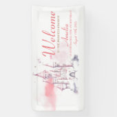 Koninklijk KASTEEL Kleine Prinses Verjaardagsfeest Spandoek (Verticaal)