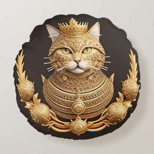 Koninklijk Katprofiel Rond Kussen