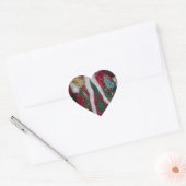 Koninklijk kerstfeest met feestelijke feestdag hart sticker (Envelop)