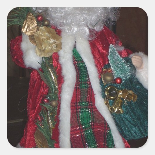 Koninklijk kerstfeest met feestelijke feestdag vierkante sticker (Voorkant)