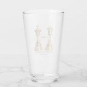 Koninklijk Koninginnen Paar Trouw Geschenk Glas (Achterkant)