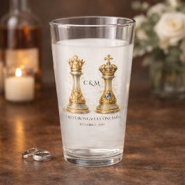 Koninklijk Koninginnen Paar Trouw Geschenk Glas