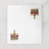 Koninklijk Kroon in Rood en Goud 2 Plaatskaartje (Buitenkant ongevouwen)