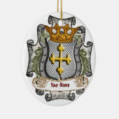Koninklijk Kroon Schild Achternaam ornament (Rechts)