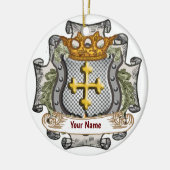 Koninklijk Kroon Schild Achternaam ornament (Links)