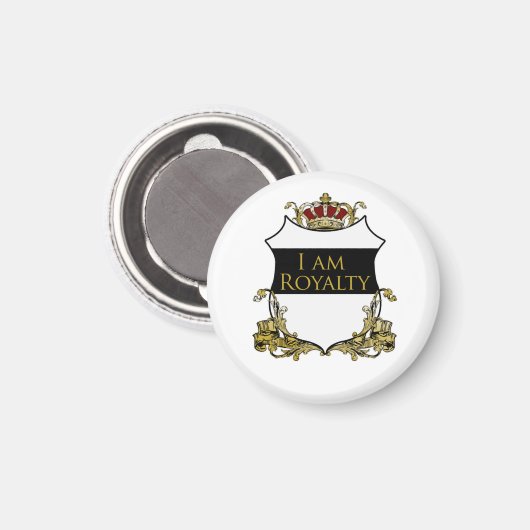 Koninklijk Kroon Schild Ik Ben Koninklijk Magneet (Voorkant / Achterkant)