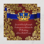Koninklijk Kroonprins verjaardagsfeest Kaart (Voorkant / Achterkant)