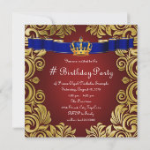 Koninklijk Kroonprins verjaardagsfeest Kaart (Achterkant)