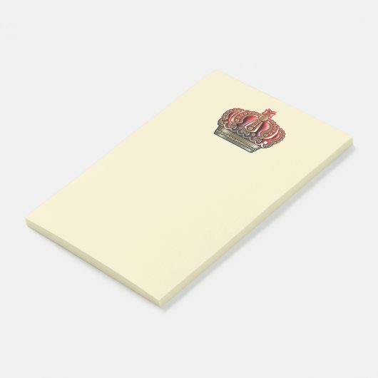 Koninklijk Kruis Kroon - Goud Blauw Rood Post-it® Notes (Schuin)