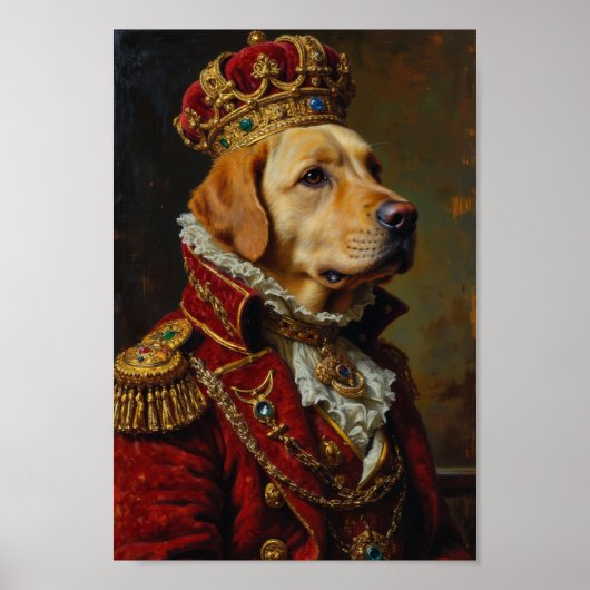 Koninklijk Labrador Retriever Portret Poster (Voorkant)