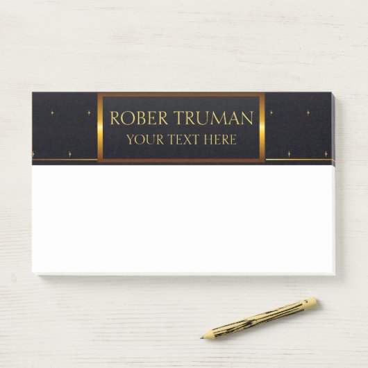 Koninklijk Luxe Blauw goudontwerp Post-it® Notes (Op bureau)