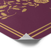 Koninklijk middeleeuws zwaard huwelijks welkomstbo poster (Hoek)