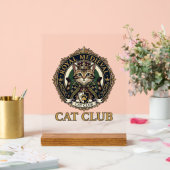 Koninklijk Middeleeuwse Kat Kat Vader Cadeau Idee Acryl Bord (Huwelijk)