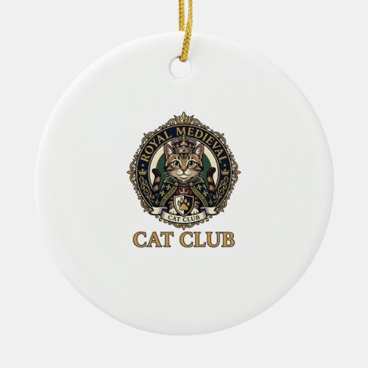 Koninklijk Middeleeuwse Kat Kat Vader Cadeau Idee  Keramisch Ornament (Voorkant)