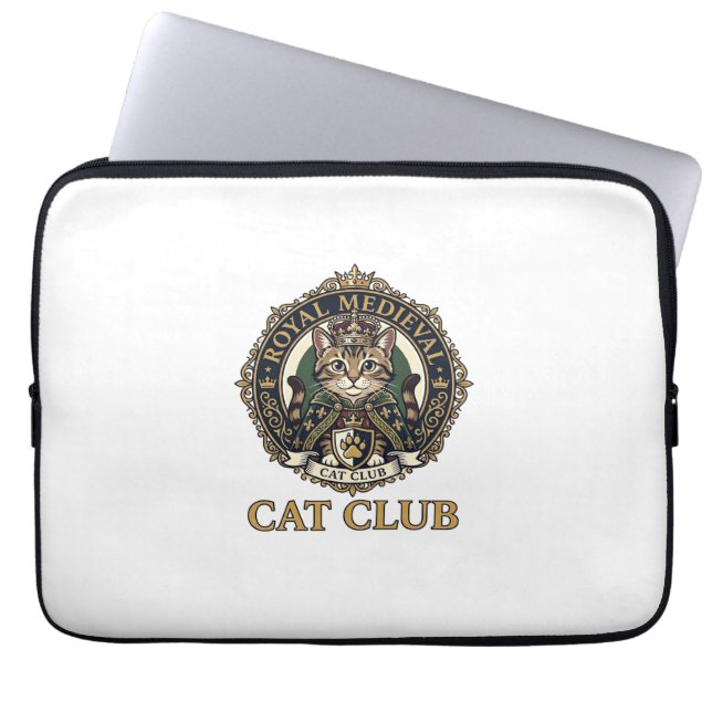 Koninklijk Middeleeuwse Kat Kat Vader Cadeau Idee  Laptop Sleeve (Voorkant)