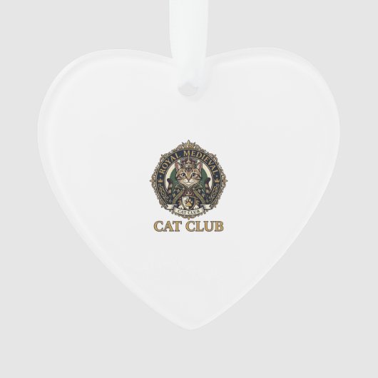 Koninklijk Middeleeuwse Kat Kat Vader Cadeau Idee Ornament (voorkant)