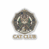 Koninklijk Middeleeuwse Kat Kat Vader Cadeau Idee Sticker (Voorkant)
