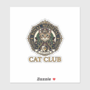Koninklijk Middeleeuwse Kat Kat Vader Cadeau Idee  Sticker