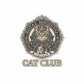 Koninklijk Middeleeuwse Kat Kat Vader Cadeau Idee Sticker (Voorkant)