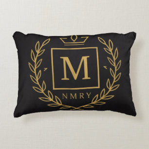 "Koninklijk NMKY Embleem – Monogram M Wapenschild Accent Kussen