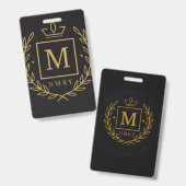 "Koninklijk NMKY Embleem – Monogram M Wapenschild Badge (Voor- en achterkant)