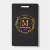 "Koninklijk NMKY Embleem – Monogram M Wapenschild Badge (Achterkant)