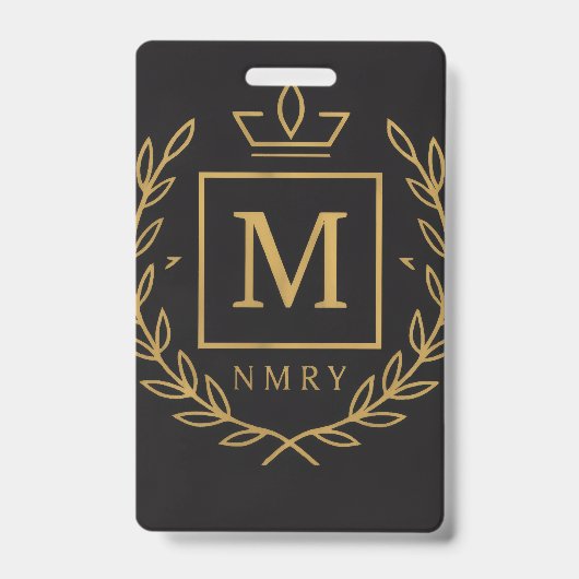 "Koninklijk NMKY Embleem – Monogram M Wapenschild Badge (Voorzijde)