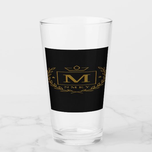 "Koninklijk NMKY Embleem – Monogram M Wapenschild Glas (Voorkant)