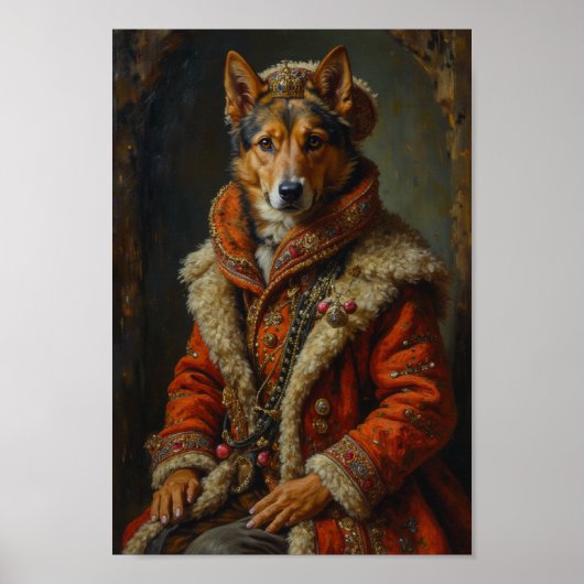 Koninklijk Noors Lundehund Portret Poster (Voorkant)