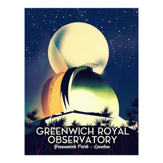 Koninklijk Observatorium Greenwich Londen Foto Afdruk (Voorkant)