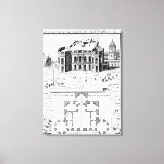 Koninklijk Observatorium in Parijs, 1741 Canvas Afdruk (Voorkant)