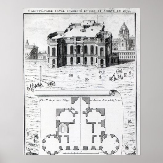 Koninklijk Observatorium in Parijs, 1741 Poster (Voorkant)